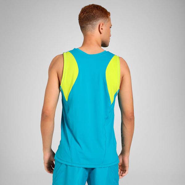 AFI Train Men's Track Sleeveless T-shirt, Caribbean Sea, extralarge-IND