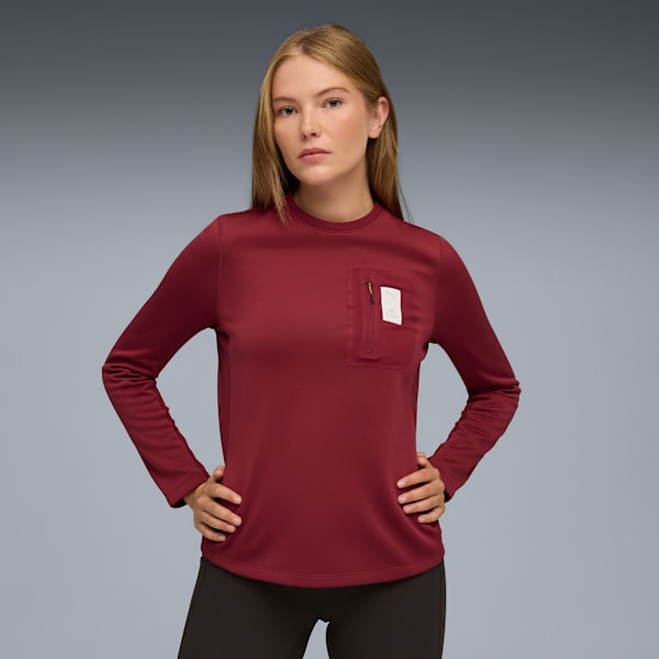 W PUMA X SAYSKY BRUSHED LS, Team Regal Red, extralarge