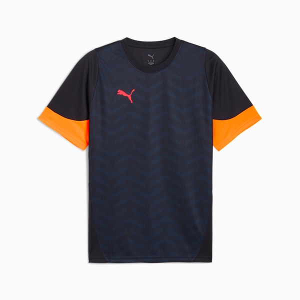 individualCUP Men's Graphic Print Football Jersey, New Navy-Glowing Red-Heat Fire, extralarge-IND