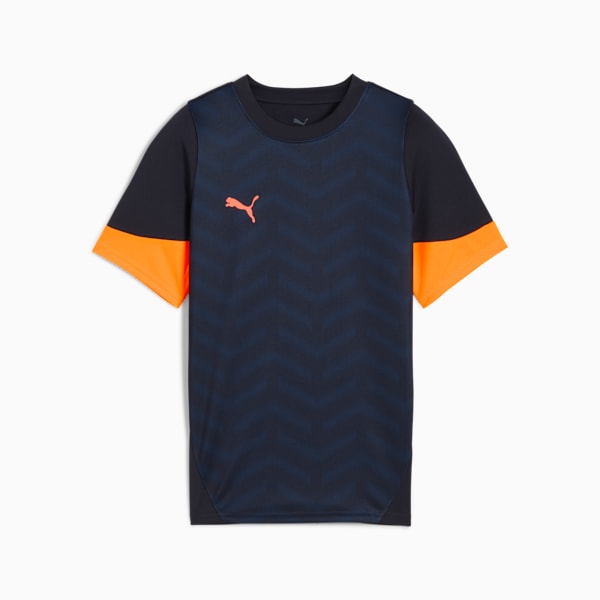 individualCUP Big Kids' Soccer Jersey, New Navy-Glowing Red-Heat Fire, extralarge