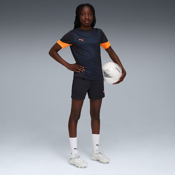 individualCUP Football Jersey Youth, New Navy-Glowing Red-Heat Fire, extralarge