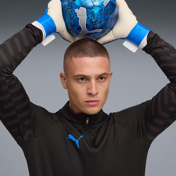 individualCUP Football Quarter-Zip Top Men, PUMA Black-PUMA White-Ultra Blue, extralarge
