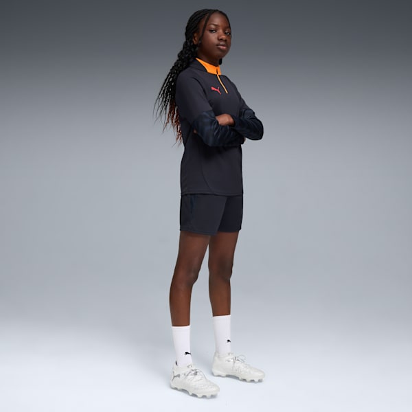 individualCUP Football Quarter-Zip Top Youth, New Navy-Glowing Red-Heat Fire, extralarge-GBR