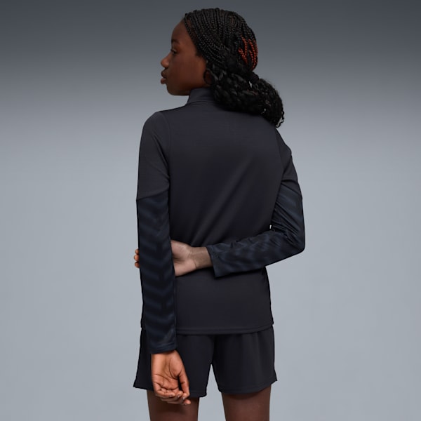 individualCUP Football Quarter-Zip Top Youth, New Navy-Glowing Red-Heat Fire, extralarge-GBR