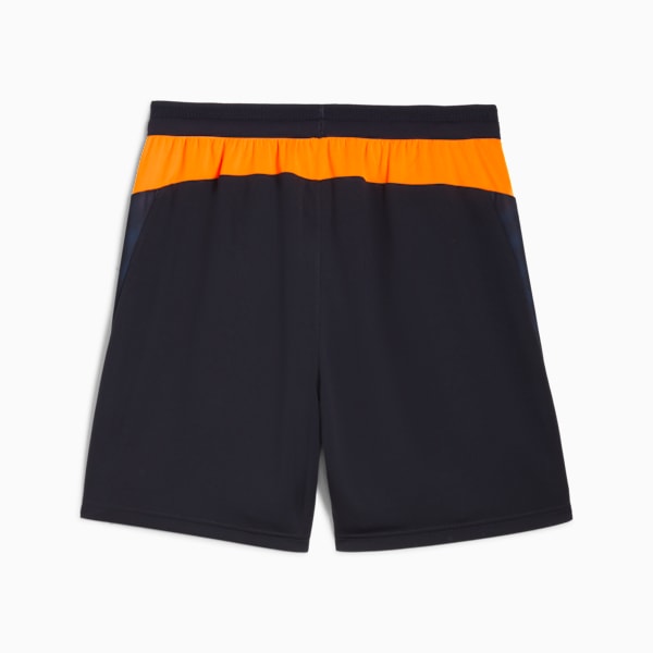 individualCUP Training Men's Knitted Football Shorts, New Navy-Glowing Red-Heat Fire, extralarge-IND