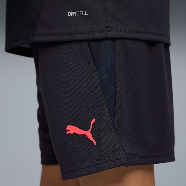Short d’entraînement individualCUP Enfant et adolescent, New Navy-Glowing Red-Heat Fire, extralarge