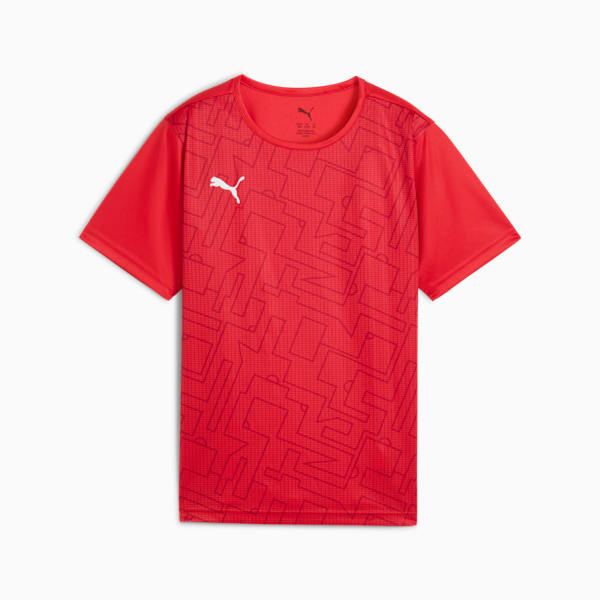 individualRISE Boys' Graphic Football Jersey, PUMA Red-PUMA White, extralarge-IND