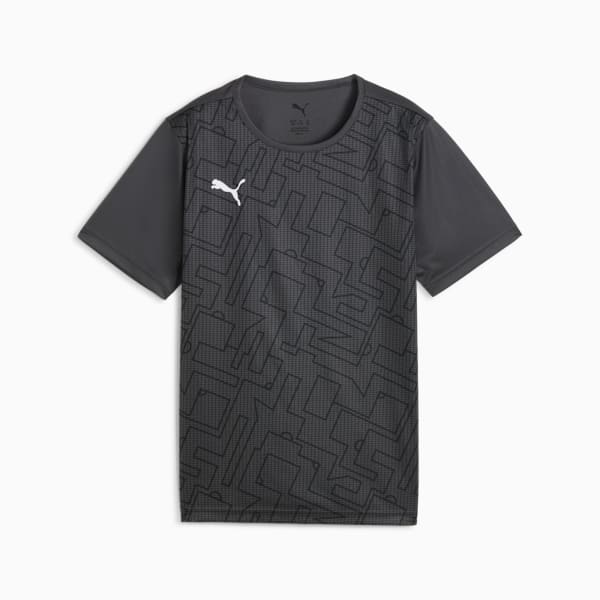 individualRISE Boys' Graphic Football Jersey, Asphalt-PUMA Black, extralarge-IND