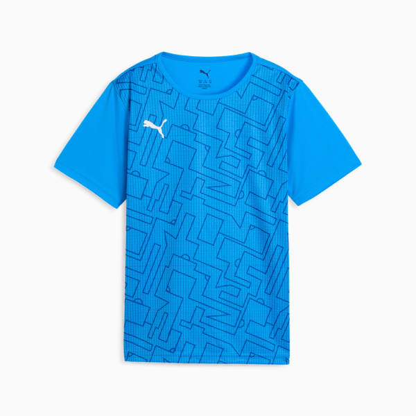 individualRISE Boys' Graphic Football Jersey, Ignite Blue-PUMA White, extralarge-IND