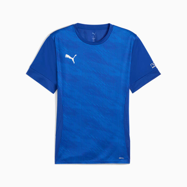 indPadel Men's Sweat-Wicking Graphic Jersey, Vivid Blue-PUMA White, extralarge-IND