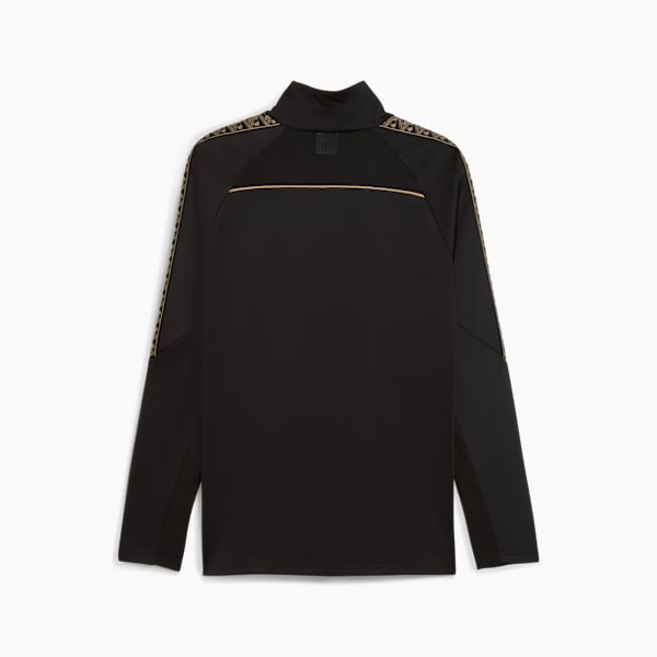 メンズ サッカー キング タッチ クォータジップ トップ, PUMA Black-PUMA Gold, extralarge-JPN
