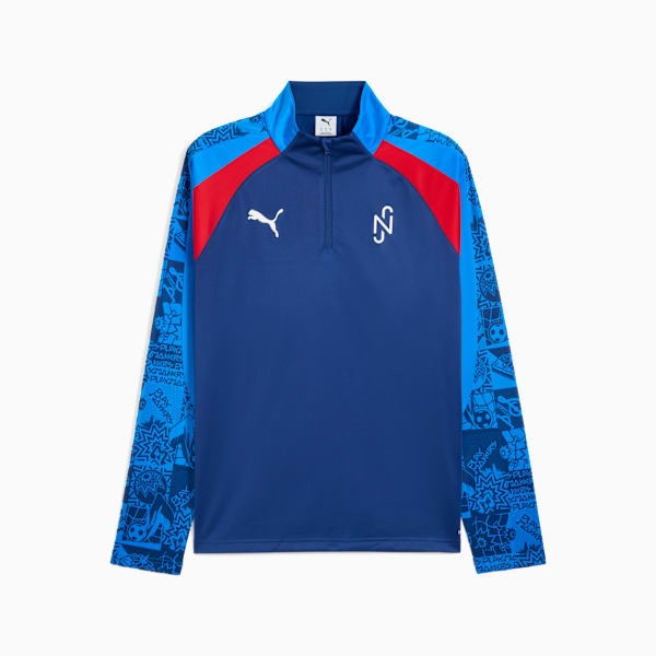 Neymar Jr Playmaker Football 1/4 Zip Men, Blazing Blue-PUMA White-Ultra Blue, extralarge