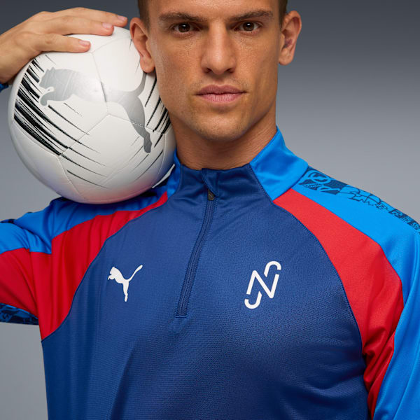 Neymar Jr Playmaker Football 1/4 Zip Men, Blazing Blue-PUMA White-Ultra Blue, extralarge
