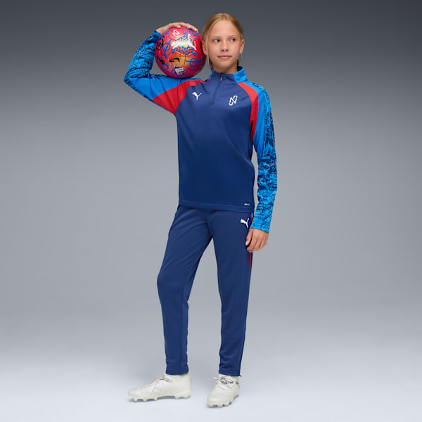 NeymarJRPlaymaker 1/4 zip Youth, Blazing Blue-PUMA White-Ultra Blue, extralarge