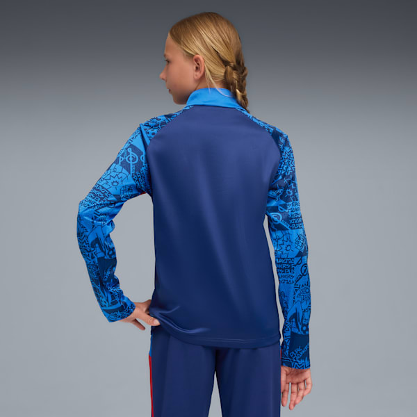 NeymarJRPlaymaker 1/4 zip Youth, Blazing Blue-PUMA White-Ultra Blue, extralarge