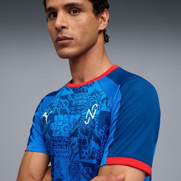 Neymar Jr Playmaker Football Jersey Men, Blazing Blue-PUMA White-Ultra Blue, extralarge