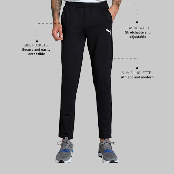 Cricket Teams Men's Slim Fit Training Pants, Puma Black, extralarge-IND