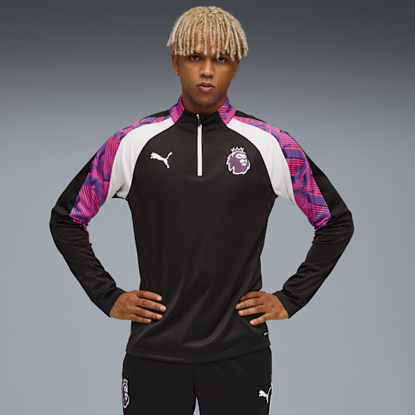 メンズ サッカー PL ブリリアンス クォータージップ トップ, PUMA Black-PUMA White, extralarge-JPN