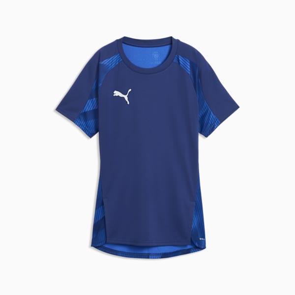 individualFINAL Women's Soccer Jersey, Blue Jewel-PUMA White, extralarge