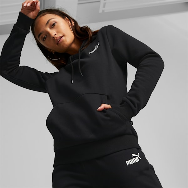 Essentials+ Embroidery Women's Hoodie, Puma Black, extralarge
