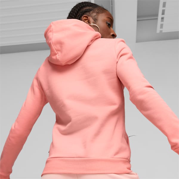 Essentials+ Embroidery Hoodie Women, Peach Smoothie, extralarge-IND