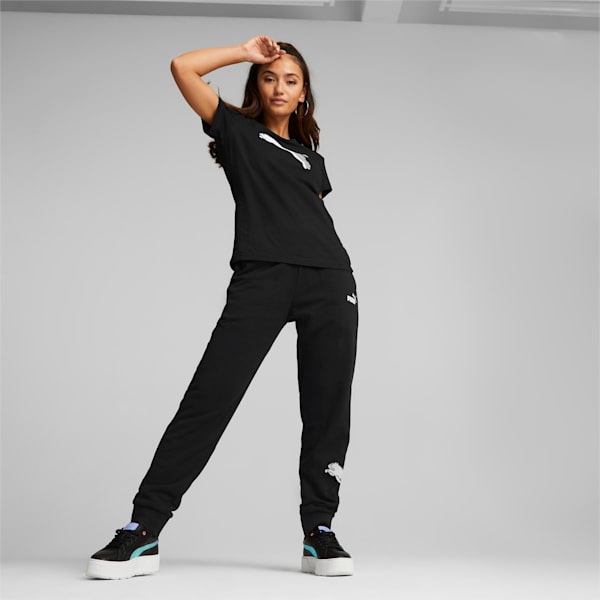 Power Graphic Women's Regular Fit Pants, Puma Black, extralarge-IND