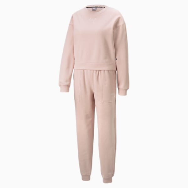 Women Relaxed Fit Loungewear Suit, Rose Quartz, extralarge-IND