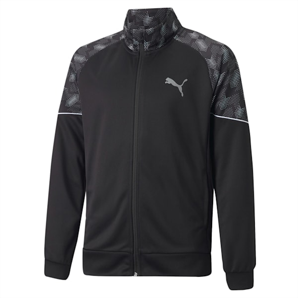 キッズ ボーイズ ACTIVE SPORTS ポリ フルジップ フーデッド ジャケット 116-164cm, Puma Black, extralarge-JPN