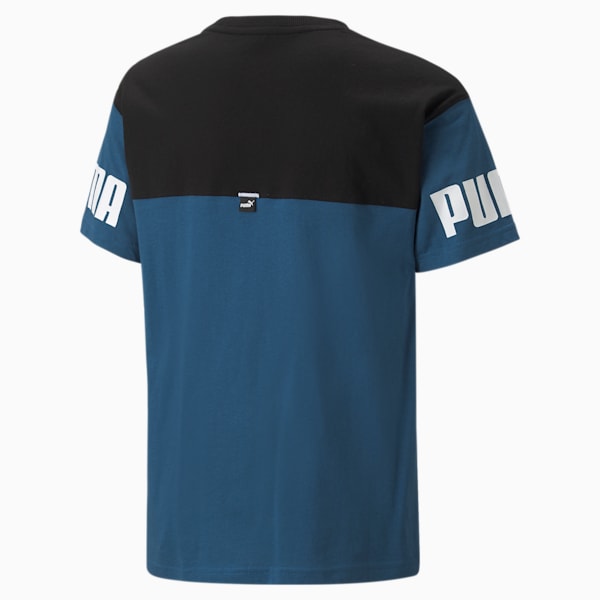 Power Colour Block Tee Youth, Lake Blue, extralarge-GBR