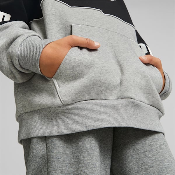 Power Color Block Hoodie Big Kids, Light Gray Heather, extralarge