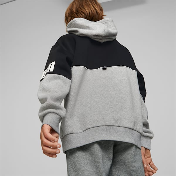 Power Color Block Hoodie Big Kids, Light Gray Heather, extralarge