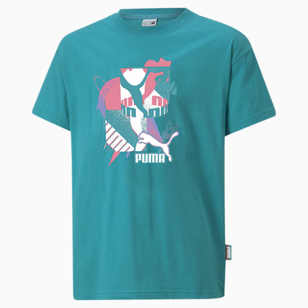 Fandom Relaxed Fit T-Shirt Youth, Deep Aqua, extralarge-AUS