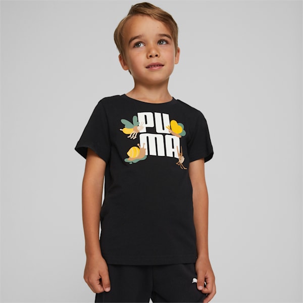 Small World T-Shirt Kids, Puma Black, extralarge-IND
