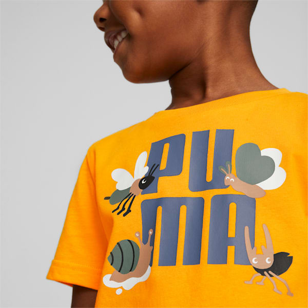 Small World T-Shirt Kids, Tangerine, extralarge-IND