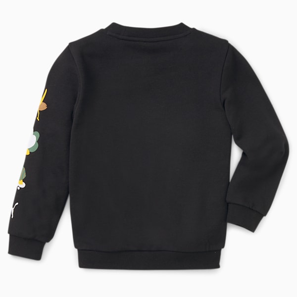 Small World Crew Neck Little Kids' Sweatshirt, Puma Black, extralarge