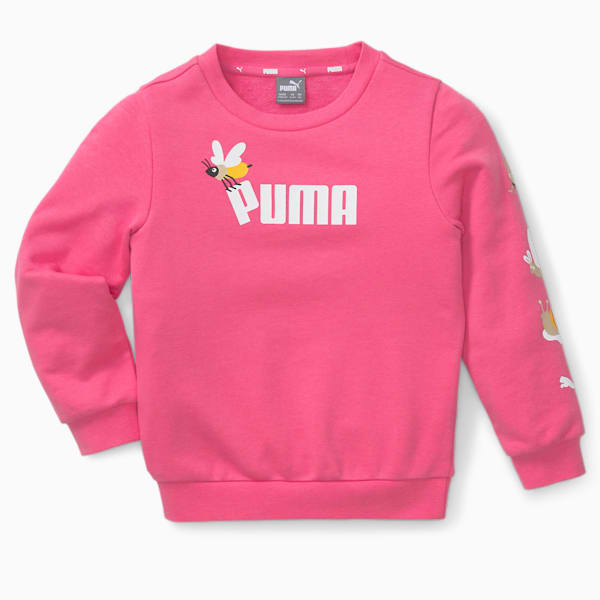 Small World Crew Neck Little Kids' Sweatshirt, Sunset Pink, extralarge