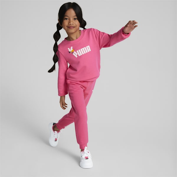 Small World Crew Neck Sweatshirt Kids, Sunset Pink, extralarge-AUS