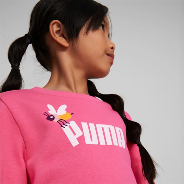 Small World Crew Neck Sweatshirt Kids, Sunset Pink, extralarge-IND