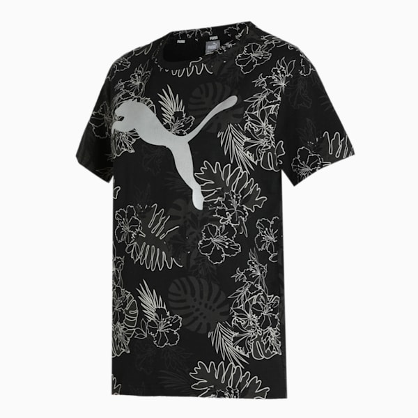 Women's All Over Print T-Shirt, Puma Black, extralarge-IND