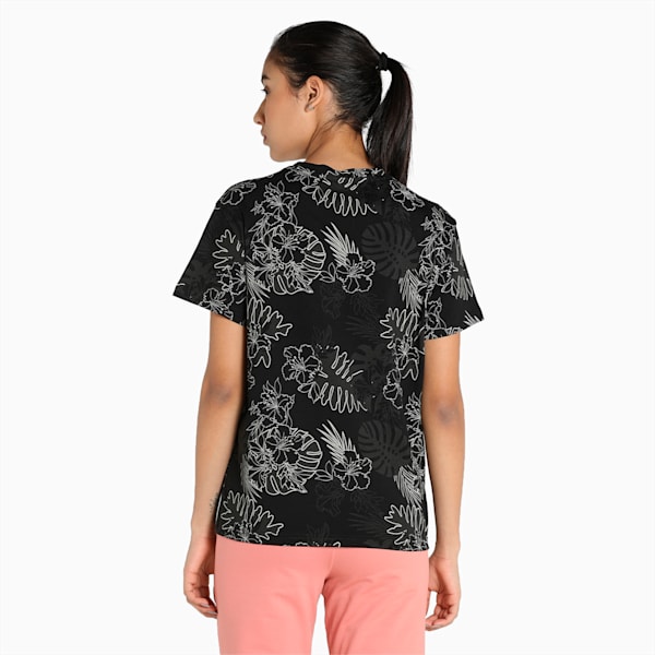 Women's All Over Print T-Shirt, Puma Black, extralarge-IND