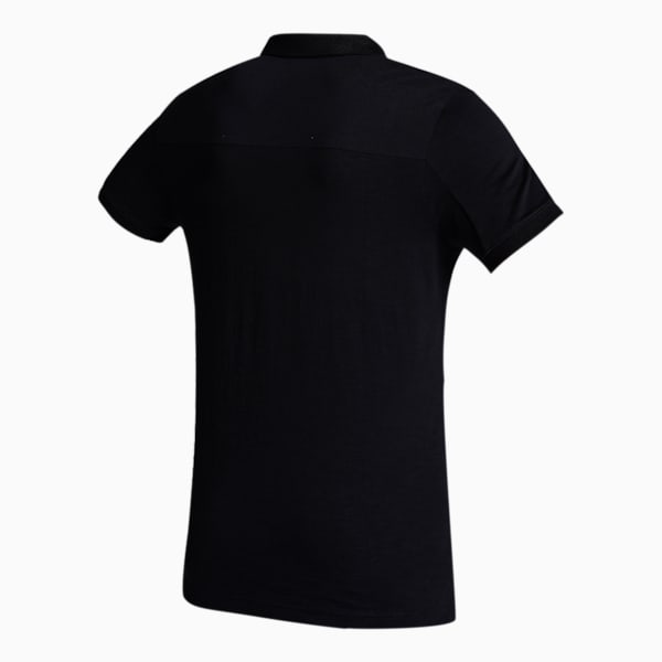 Men's Slim Fit Slub Polo, PUMA Black, extralarge-IND