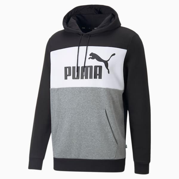 Essentials+ Colorblock Hoodie Men, Puma Black, extralarge