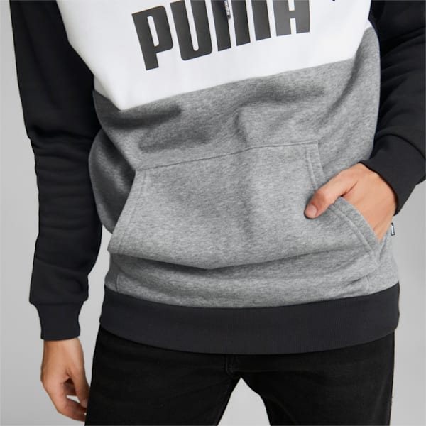 Essentials+ Colourblock Hoodie Men, Puma Black