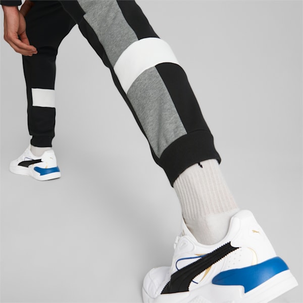 Essentials+ Colorblock Men's Sweatpants, Puma Black
