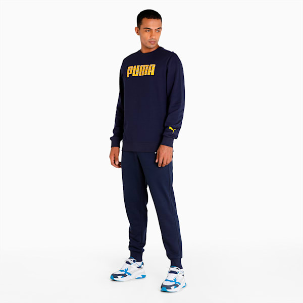 Graphic Crew Men's Regular Fit Sweat Shirt, Peacoat, extralarge-IND