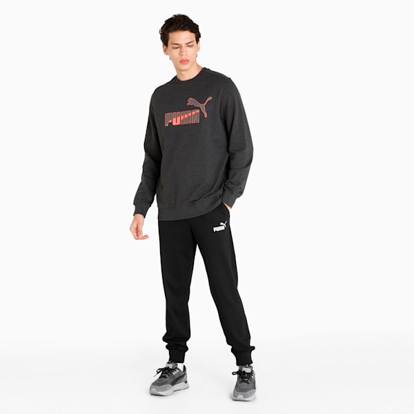 PUMA Graphic Crew Men's Regular Fit Sweat Shirt, Dark Gray Heather, extralarge-IND