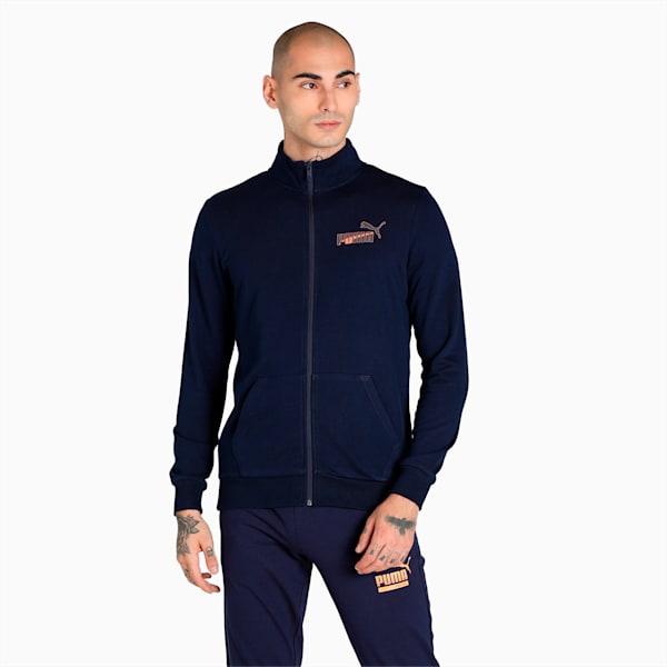 PUMA Knitted Men's Slim Fit Jacket, Peacoat, extralarge-IND