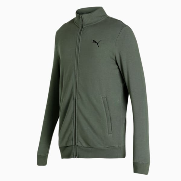 PUMA Full-Zip Knitted Men's Slim Fit Jacket, Thyme, extralarge-IND