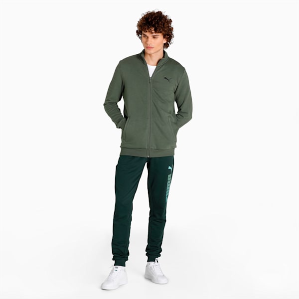 PUMA Full-Zip Knitted Men's Slim Fit Jacket, Thyme, extralarge-IND