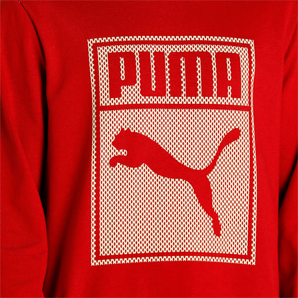 Graphic Men's Regular Fit Sweatshirt, Intense Red, extralarge-IND